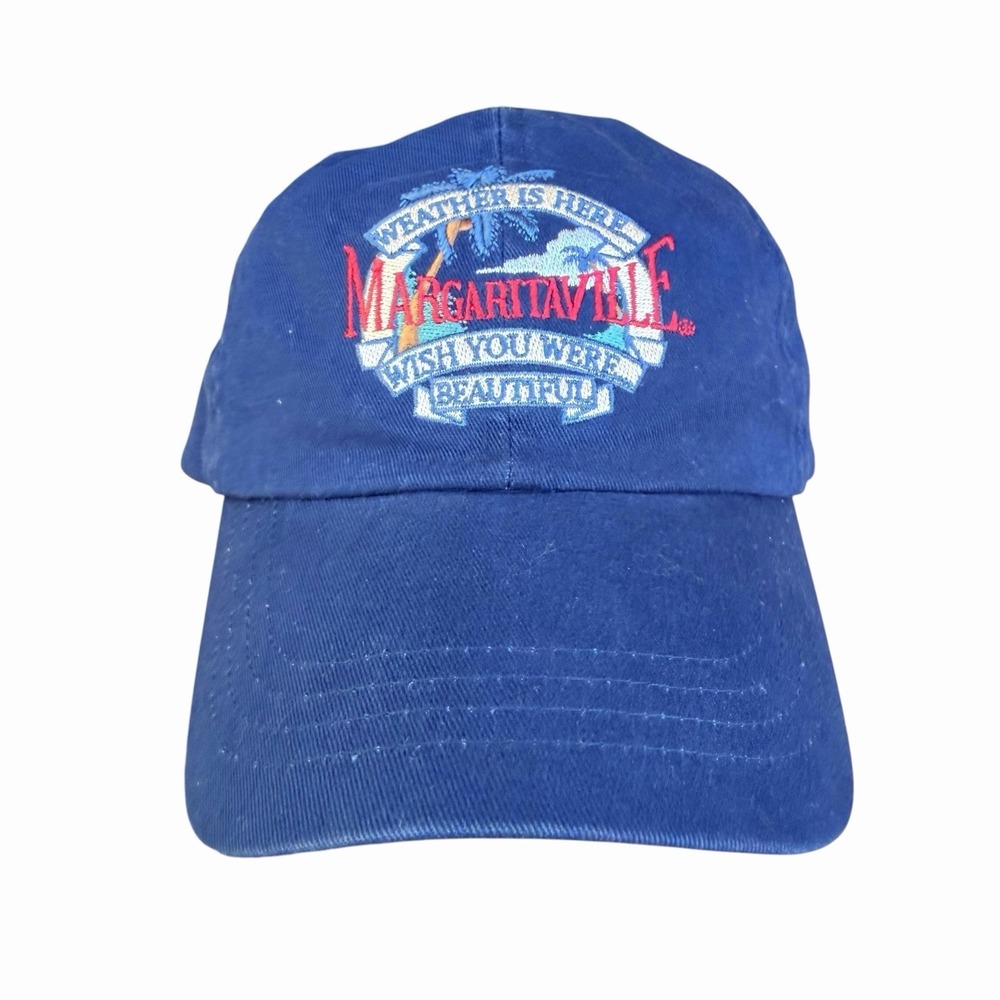 Margaritaville Las‎ Vegas Hat - Unstructured StrapBack Black Baseball Cap EUC